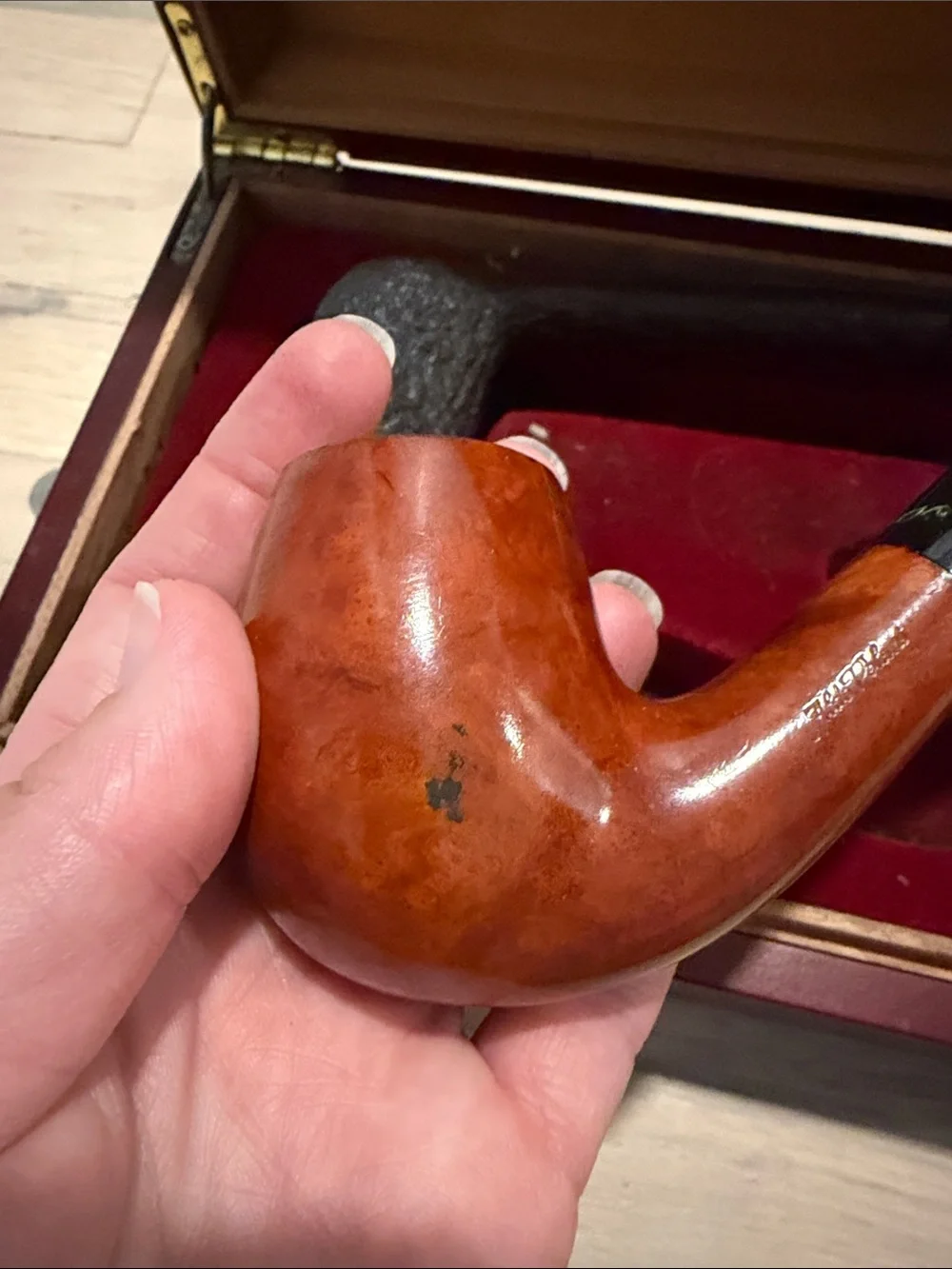 Vintage Aldo Velani Classic Men's Smoking Pipes Gift Set - Brown & Black